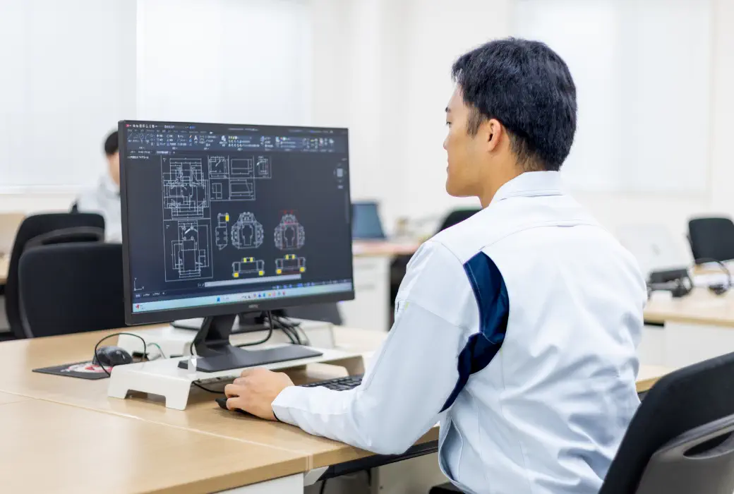 CADで製図している様子